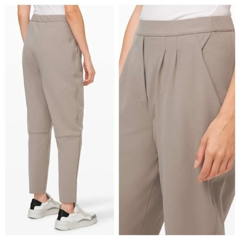 Lululemon Essential High-Rise Trouser Sz 6 Carbon Dust Tan
